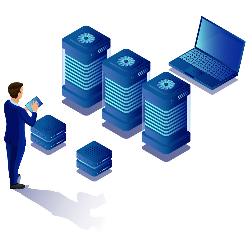 illustration of computer storage units