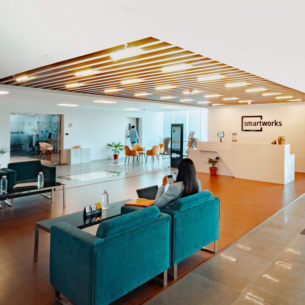 Modern office lobby